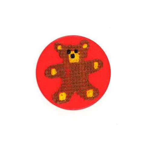 Kinder Knopf Teddy KK-9 rot