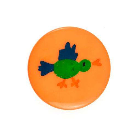 Kinder Knopf Vogel KK-6 orange