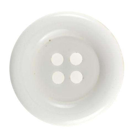 Knopf weiß mit Rand 4-Loch KN-57