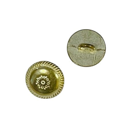 Silber Knöpfe kaufen! kleiner Metallknopf mit Blümchen Muster MK-407-sm