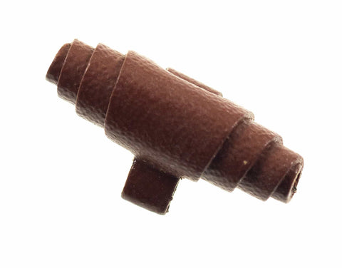 Knebel Knopf aus gerolltem Leder braun K-78-a