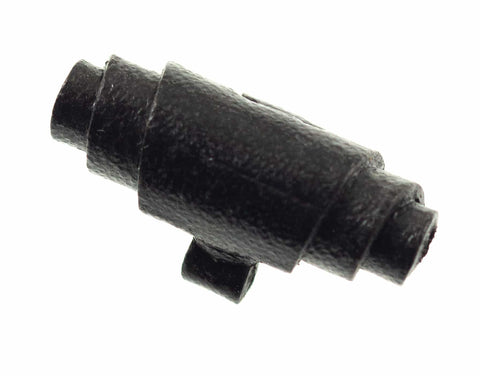 Knebel Knopf aus gerolltem Leder schwarz K-78-a