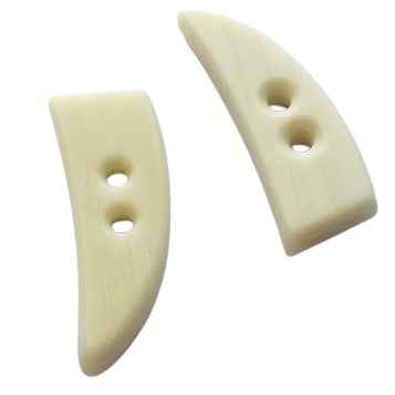 Knebelknopf Hornimitat Alt Weiß K-57