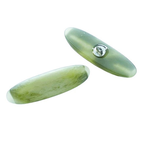 Knebelknopf Hornimitat K-63 grau-creme