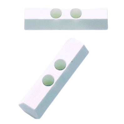 Knebelknopf 6 Kant Kunststoff Weiß K-25