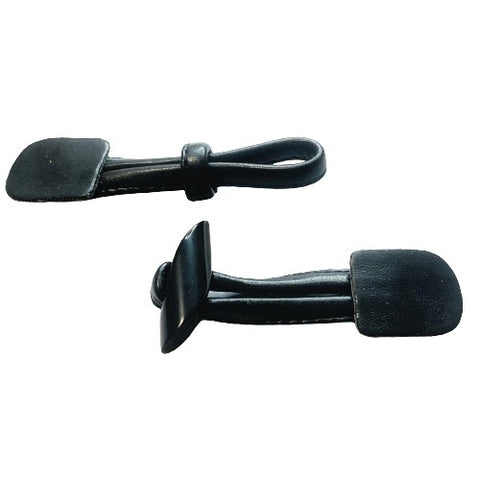 Knebelknopf Verschluss Kunstleder Schwarz K-105