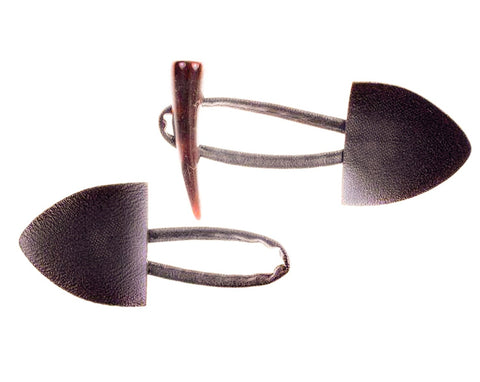 Knebelknopf Verschluss Kunstleder K-103 C braun