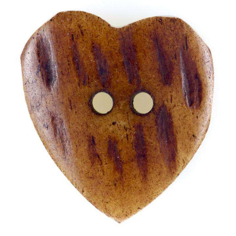 Herz Knopf aus Wasserbüffel Bein HK-112