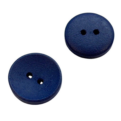 Holz Knopf 2-Loch Dunkelblau HK-191