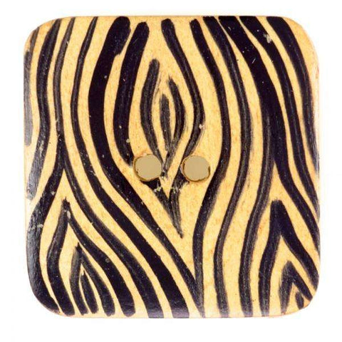 Holz Knopf mit Zebramuster HK-199