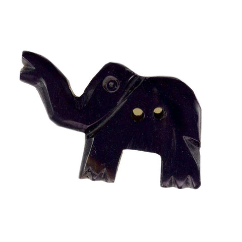Echter Büffelhorn Knopf Elefant 2-Loch Knopf Größe 37 mm