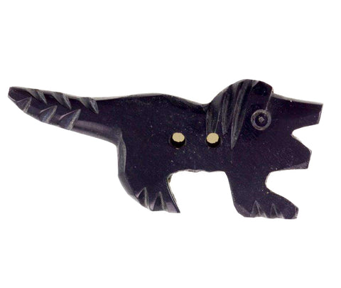 Echter Büffelhorn Knopf Hund 2-Loch Knopf Größe 37 mm