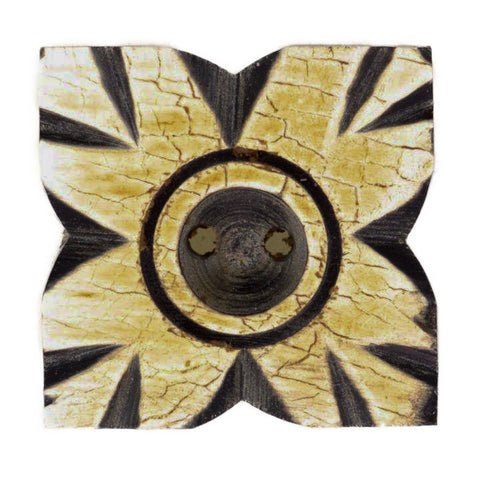 Horn Knopf mit Muster HK-217