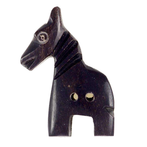 Büffel Horn Knopf Pferd HK-129