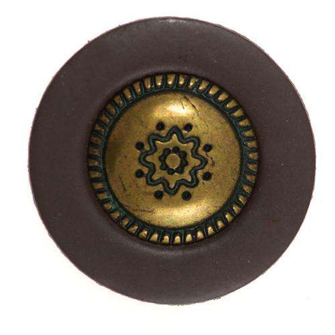 Knopf mit Metalleinsatz KBR-129 4 braun 26