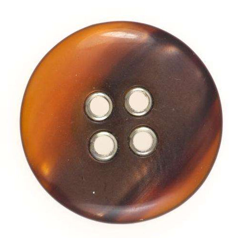 Ösen Knopf braun mit Einsatz KBR-46