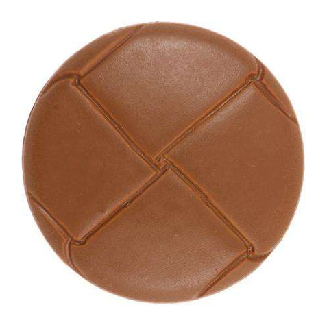 Leder Optik Ösen Knopf braun KBR-120-3