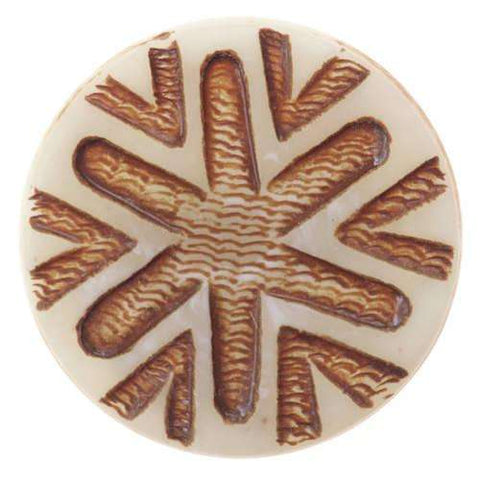 Knopf mit Öse Sternmuster KBG 41