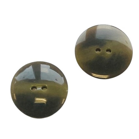 Hornimitat Knopf 2-Loch KBR-54 grün braun