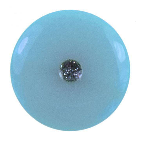 Knopf mit Glitzer Punkt KGR-181 Türkis