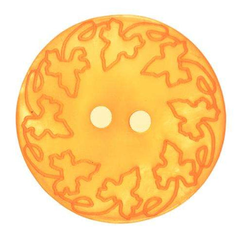 2-Loch Knopf Gelb mit Laser Gravur KGL-1