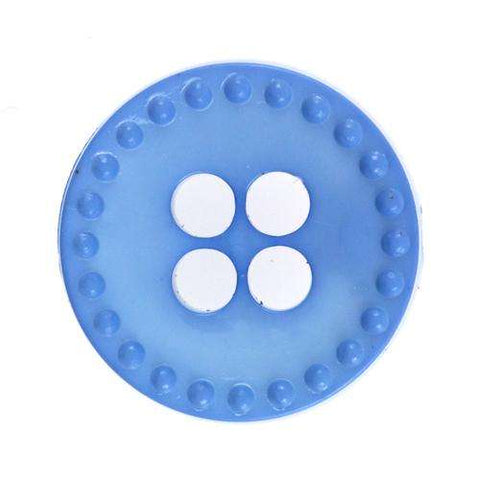 4-loch Knopf Perlen Rand BL-13 h.Blau