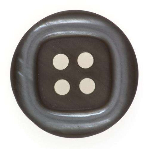 4-Loch Knopf mit Rand grau KG-73