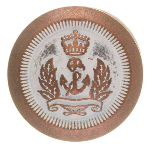 Wappen Knopf mit Öse weiß-kupfer mk-532aku