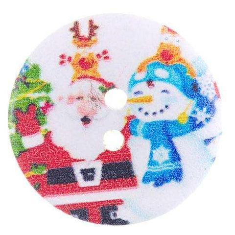 Holz Knopf Weihnachts-Motiv HK-352
