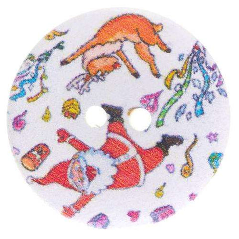 Holz Knopf Weihnachts-Motiv HK-354