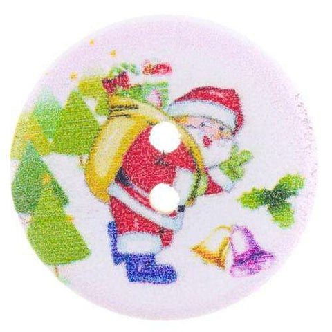 Holz Knopf Weihnachts-Motiv HK-355