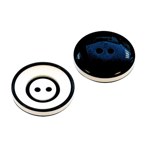 Knopf weiß schwarz KW-115