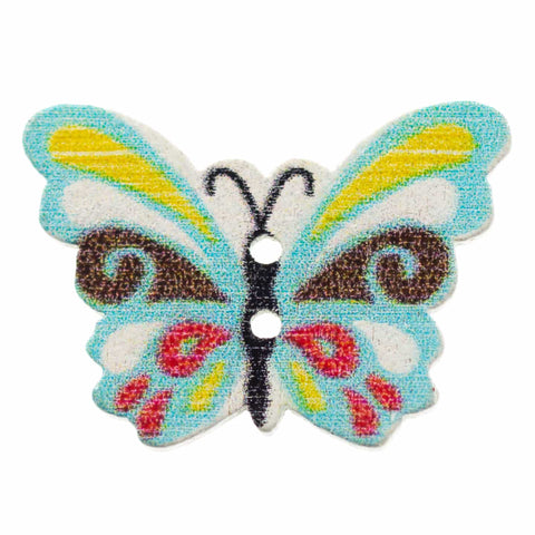 Holz Knopf Schmetterling hk-107-2