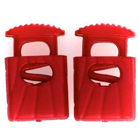 Kordelstopper mit feinem Muster KOST-42rot