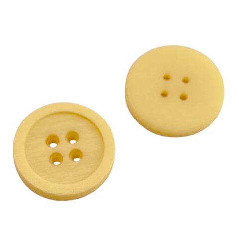 Kräftiger Hornimitat Knopf gelb HI-114