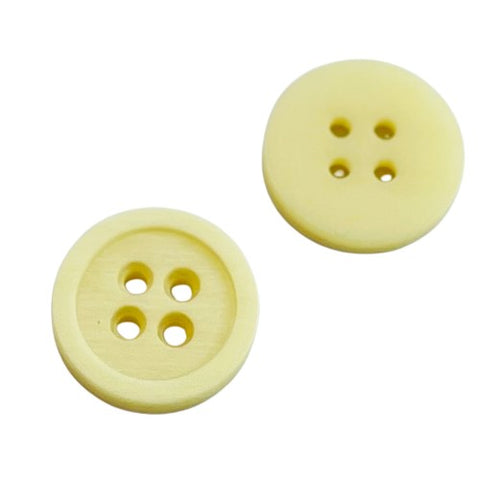 Kräftiger Hornimitat Knopf Woll-Weiß HI-114