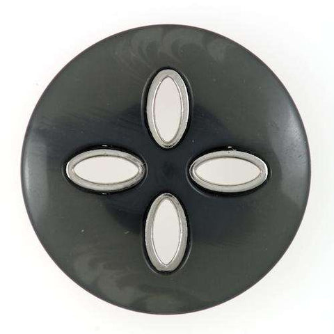 Knopf mit Metalleinsätzen Blume KG-101