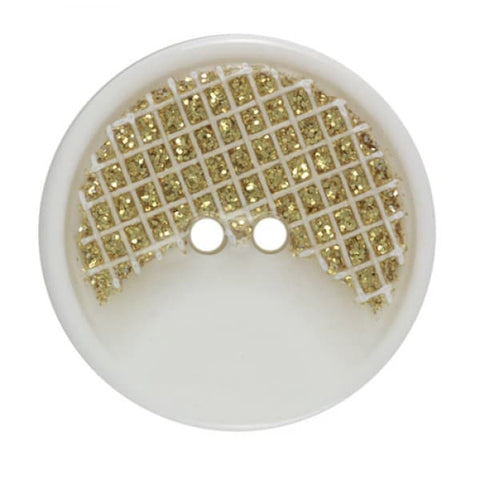 Knopf weiß Gold KW-109