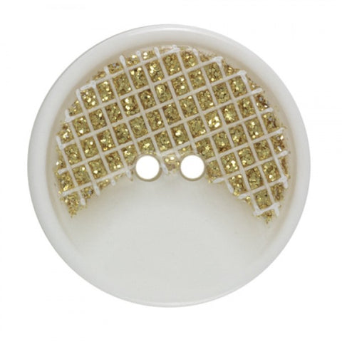 Knopf weiß Gold KW-109