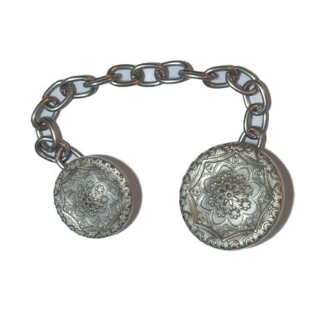 Doppelter Ketten Knopf TK-145-nickel