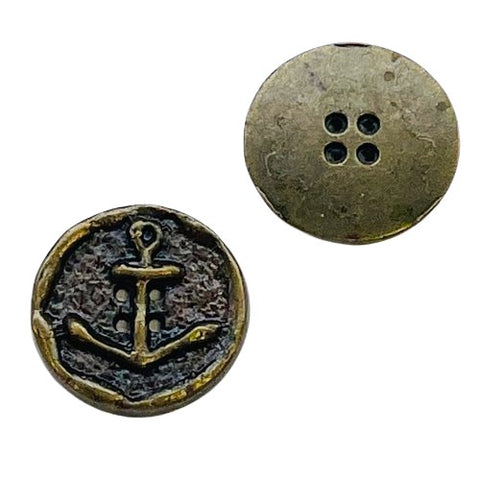 Maritimer Metall Knopf Anker MK-368-Messing