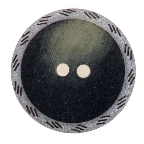 2-Loch Knopf gemusterter Rand KG-27d