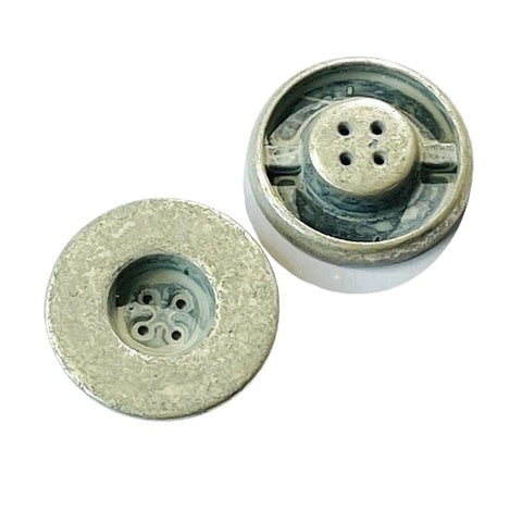 Metall Knopf MK-556-Altsilber-Beige