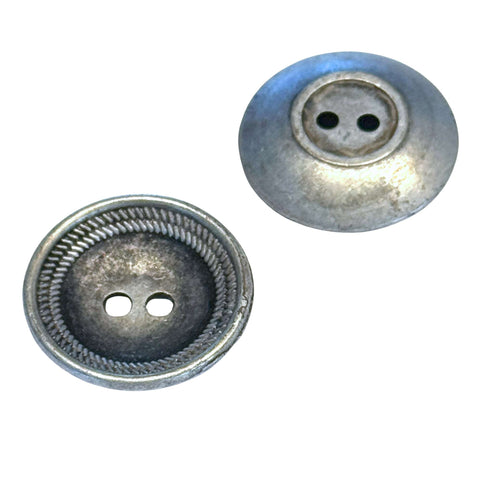 Metallknöpfe Altsilber mit gezopften Rand Mk-398as