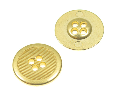 4-Loch Knopf mit Streifenmusterung mk-140-a-gold