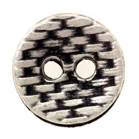 Knopf mit Strukturmuster Silber KPM-33s