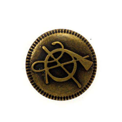 Ösen Knopf mit Posthorn MK-344m