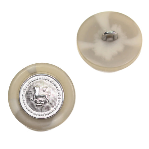 Hornimitat Knopf mit Löwen Wappen MK-370s 5