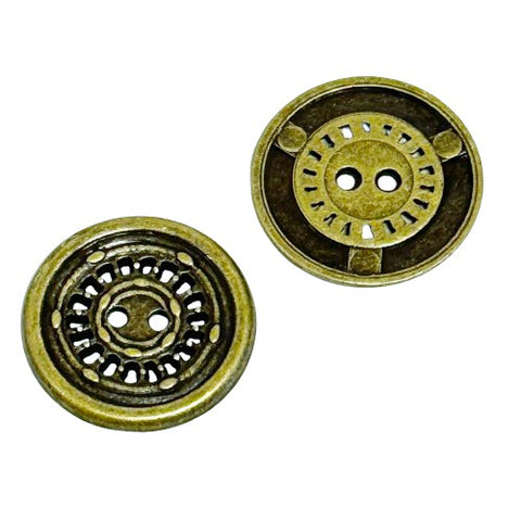 Metallknöpfe Speichenmuster MK-11-Messing