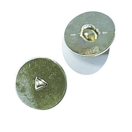 Kopie von Metallknopf mit Dreieck Mk-305-Silber